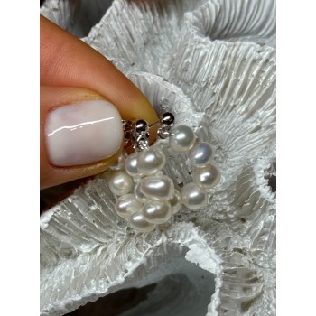 925 STERLING SILVER FRESH WATER PEARL EARRINGS LENGTH 0.8 Inch