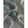 925 Sterling Silver Larimar Ring Size 7