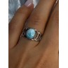 925 Sterling Silver Larimar Ring Size 7