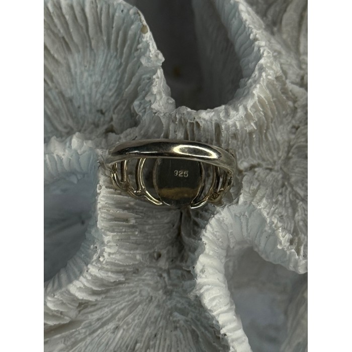 925 Sterling Silver Larimar Ring Size 7