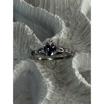 925 Sterling Silver Alexandrite Heart Ring Size 10