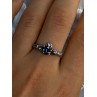 925 Sterling Silver Alexandrite Heart Ring Size 10