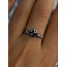 925 Sterling Silver Alexandrite Heart Ring Size 10