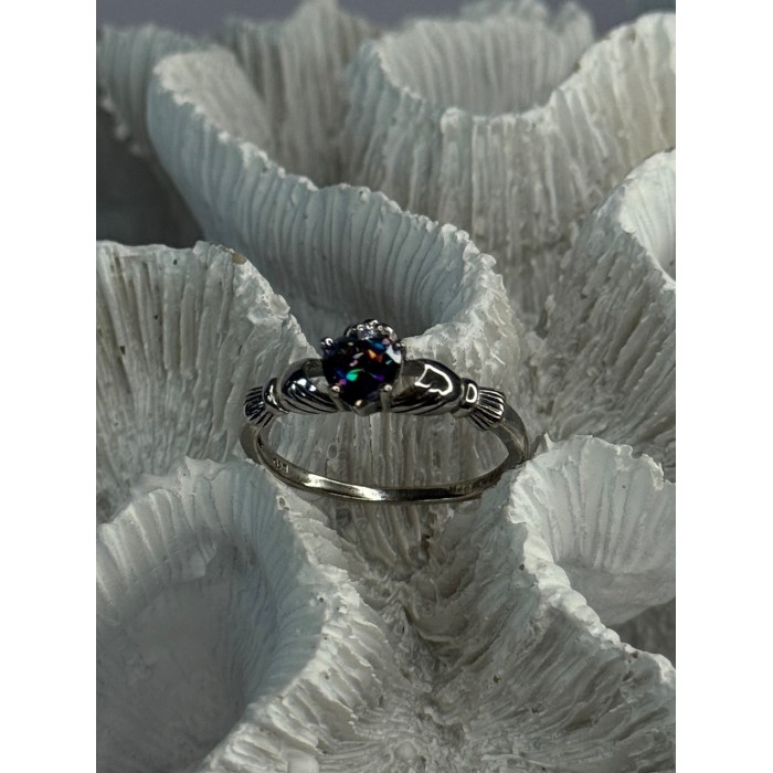 925 Sterling Silver Alexandrite Heart Ring Size 10