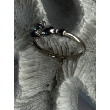 925 Sterling Silver Alexandrite Heart Ring Size 10