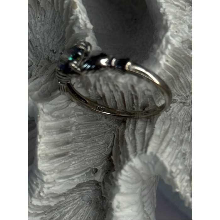 925 Sterling Silver Alexandrite Heart Ring Size 10