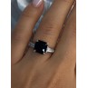 925 Sterling Silver Black Onyx & Beryl Ring Size 7
