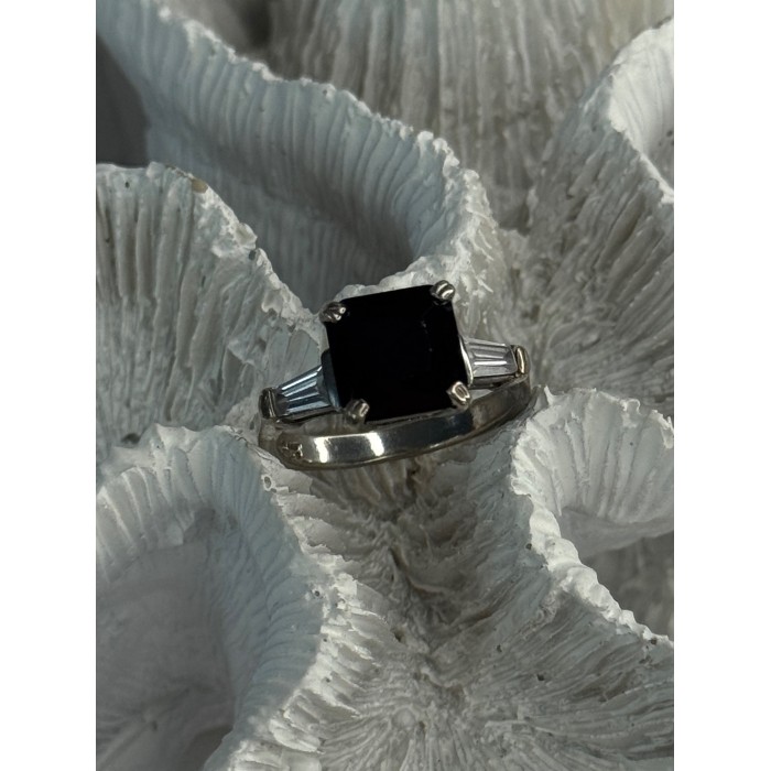 925 Sterling Silver Black Onyx & Beryl Ring Size 7
