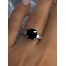 925 Sterling Silver Black Onyx & Beryl Ring Size 7