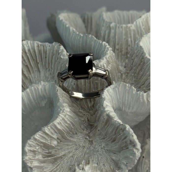 925 Sterling Silver Black Onyx & Beryl Ring Size 7
