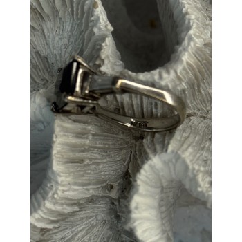 925 Sterling Silver Black Onyx & Beryl Ring Size 7