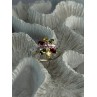925 Sterling Silver Multi Color Spinel Flower Ring Size 7