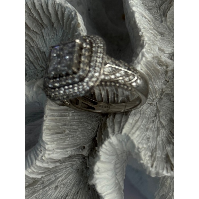 925 Sterling Silver White Tourmaline Ring Size 9