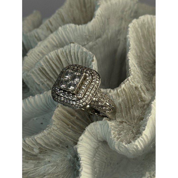 925 Sterling Silver White Tourmaline Ring Size 9