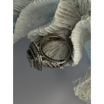 925 Sterling Silver White Tourmaline Ring Size 9