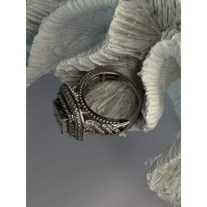 925 Sterling Silver White Tourmaline Ring Size 9