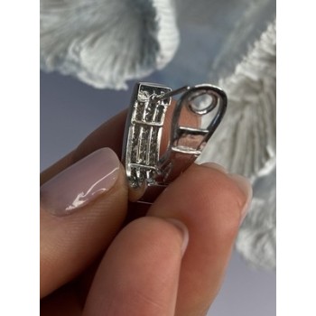 CLASSY 14K WHITE GOLD DIAMOND 1 CARAT EARRINGS LENGTH 0.83 INCH