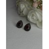925 Sterling Silver Garnet & Marcasite Earrings Length 0.60 Inch