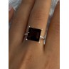 925 Sterling Silver Dravite Brown Tourmaline Ring Size 8