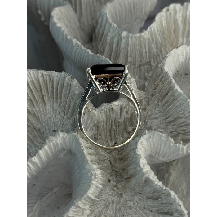 925 Sterling Silver Dravite Brown Tourmaline Ring Size 8