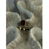 Vintage 925 Sterling Silver Garnet Ring Size 7