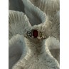 Vintage 925 Sterling Silver Garnet Ring Size 7