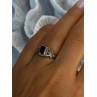 Vintage 925 Sterling Silver Garnet Ring Size 7