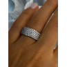 Elegant 925 Sterling Silver White Topaz Ring Size 6.5