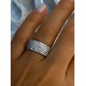 Elegant 925 Sterling Silver White Topaz Ring Size 6.5