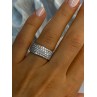 Elegant 925 Sterling Silver White Topaz Ring Size 6.5