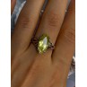 925 Sterling Silver Peridot Ring Size 9.5