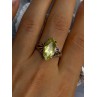 925 Sterling Silver Peridot Ring Size 9.5