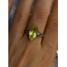 925 Sterling Silver Peridot Ring Size 9.5