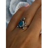 925 Sterling Silver Turtle Turquoise Ring Size 6.5