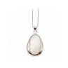 925 Sterling Silver Mother of pearl Chain with Pendant Italy