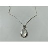 925 Sterling Silver Mother of pearl Chain with Pendant Italy