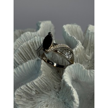 925 Sterling Silver Garnet & Beryl Ring Size 10