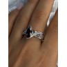 925 Sterling Silver Garnet & Beryl Ring Size 10