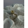 925 Sterling Silver Yellow & White Cz Ring Size 6