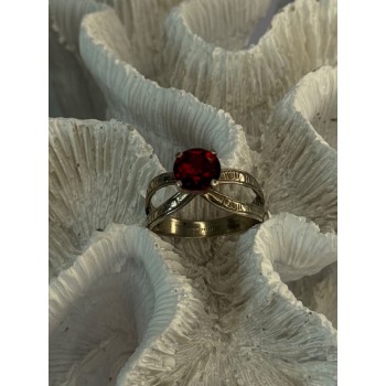 Vintage 925 Sterling Silver Ruby Ring Size 9.5