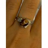 Vintage 925 Sterling Silver Tigers Eye Ring Size 8