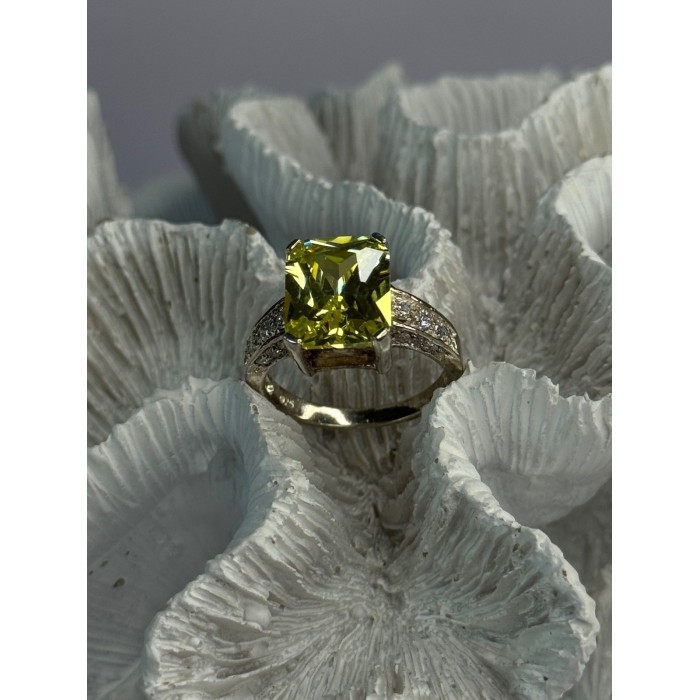 925 Sterling Silver Lemon Quartz Ring Size 8