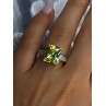 925 Sterling Silver Lemon Quartz Ring Size 8