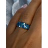 925 Sterling Silver Turquoise Ring Size 7
