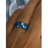 925 Sterling Silver Turquoise Ring Size 7