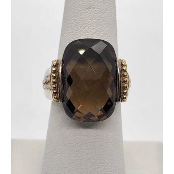 925 Sterling Silver Quartz Ring Size 7