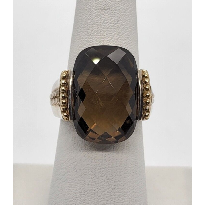 925 Sterling Silver Quartz Ring Size 7