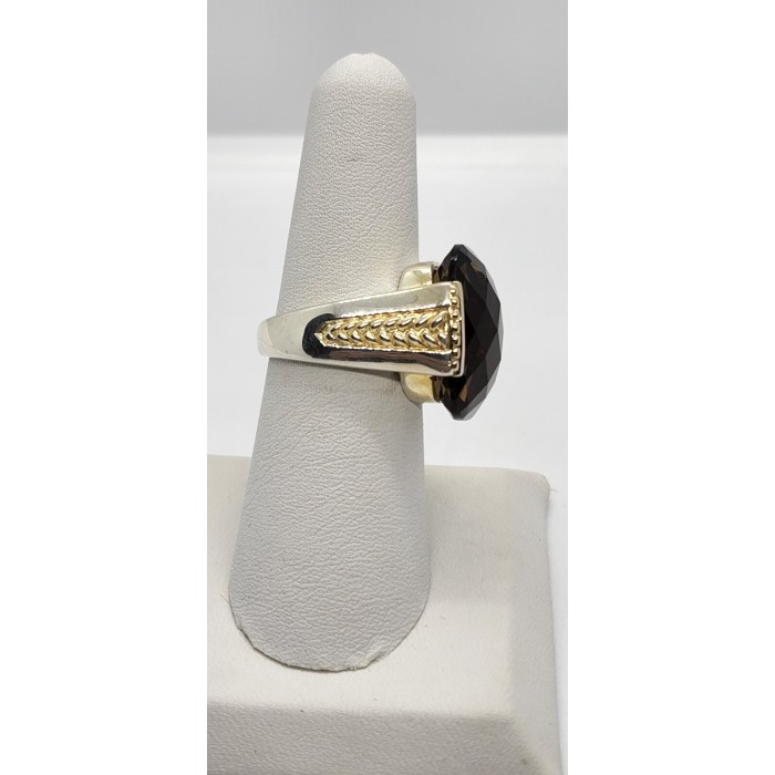 925 Sterling Silver Quartz Ring Size 7