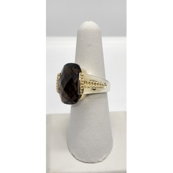 925 Sterling Silver Quartz Ring Size 7