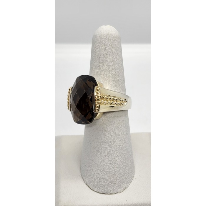 925 Sterling Silver Quartz Ring Size 7